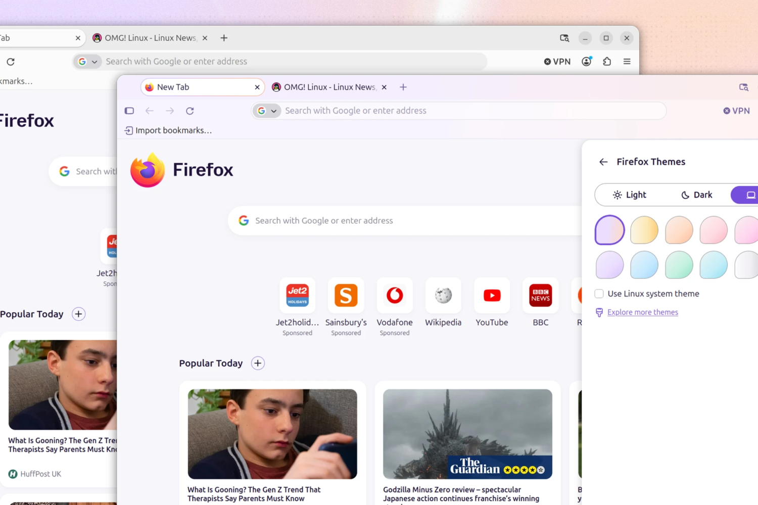 Firefox-logo på skjerm med moderne nettlesergrensesnitt